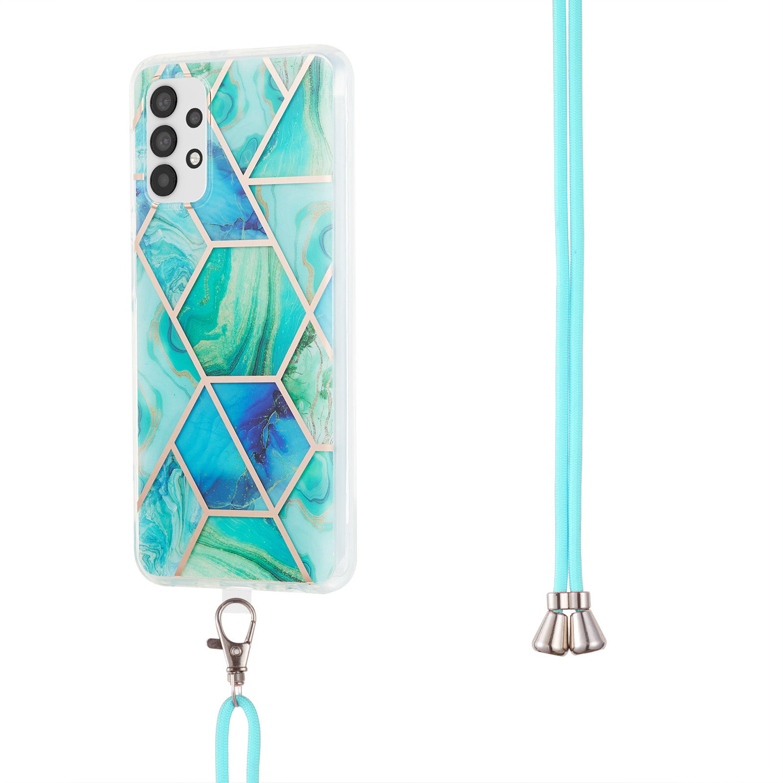 YB IMD Series-5 Phone Case for Samsung Galaxy A23 4G / 5G (Global Version) IML IMD Electroplating TPU Phone Shell with Lanyard YB IMD Series-5 Phone Case for Samsung Galaxy A23 4G / 5G (Global Version) IML IMD Electroplating TPU Phone Shell with Lanyard